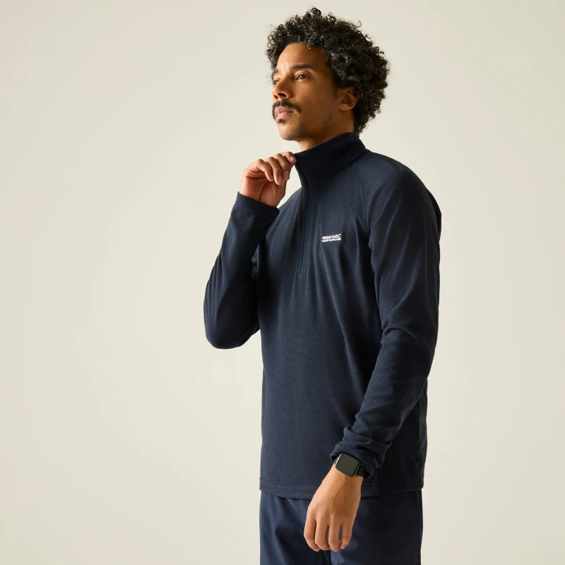 Image of Regatta Regatta Men 'Montes' Lightweight Half Zip Fleece in Navy Size: Medium Navy M Male 5020436688233