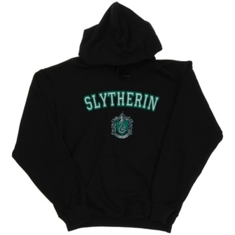 Image of Harry Potter Slytherin Crest Hoodie Black