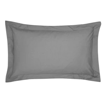 Image of Bedeck of Belfast Fine Linens 300TC Plain Dye Oxford Pillowcase - CHARCOAL