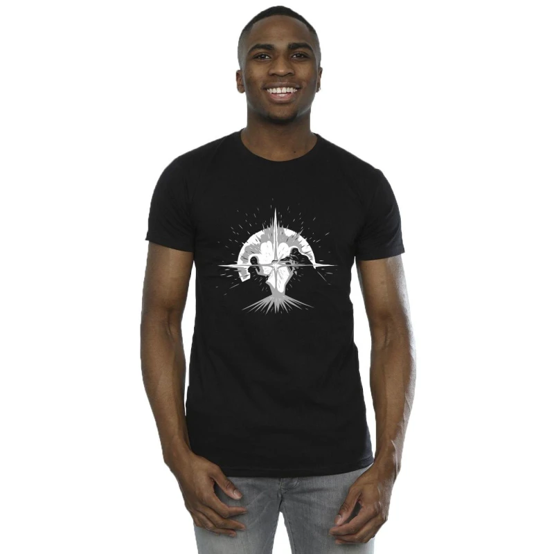 Image of Star Wars Star Wars Men Obi-Wan Kenobi Saber Silhouette Fight T-Shirt in Black Size: Small Black S Male 5059934446793
