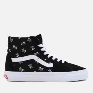 Image of Vans Unisex Vans Unisex Sku-Hi Trainers - Floral Black Trainers - Floral Black - UK 3