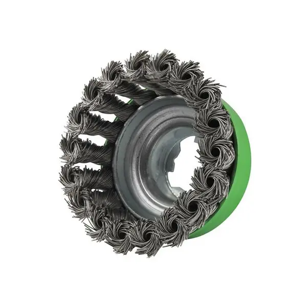 Image of Faithfull X Lock Twist Knot 0.5mm Stainless Steel Wire Cup Brush FAIWBT75SSXL Diameter: 75mm