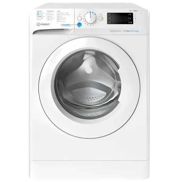 Image of Indesit BWE8496XWVUK 8kg 1400RPM Push&Go Washing Machine