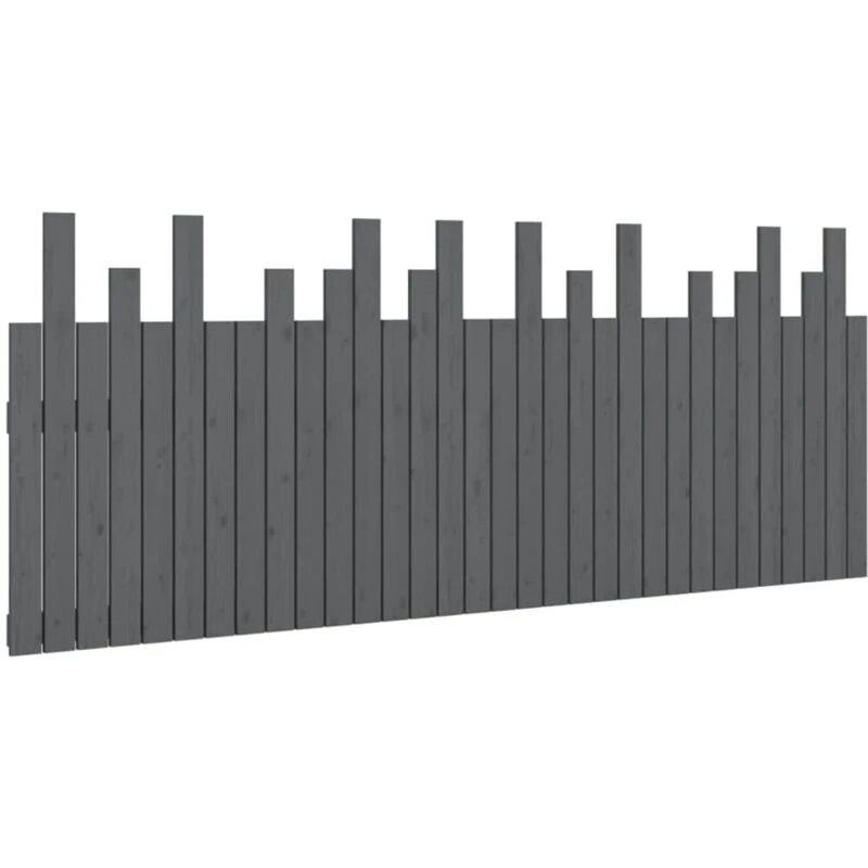 Image of VIDAXL Wall Headboard Grey 204x3x80cm Solid Wood Pine Vidaxl 8720845684983