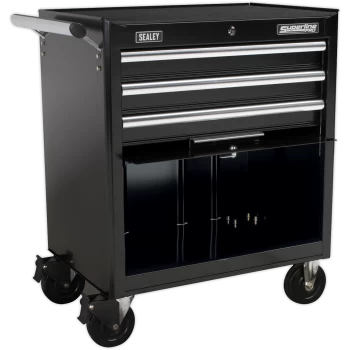 Image of Sealey Superline Pro 3 Drawer Heavy Duty Roller Cabinet Black