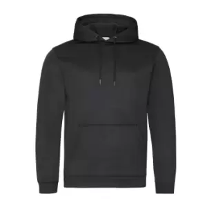 Image of AWDis Adults Unisex Polyester Sports Hoodie (XL) (Jet Black)