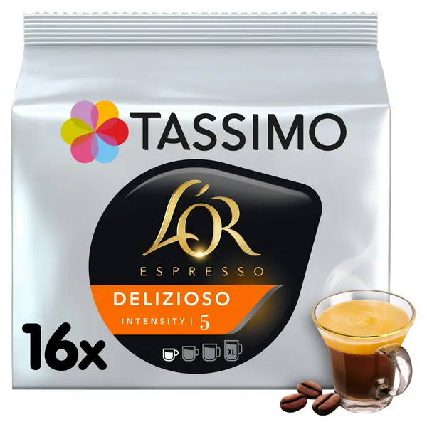 Image of Tassimo L'OR Espresso Delizioso Coffee 16 Pods