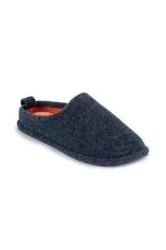 Image of Felt Mule With Contrast Binding Slipper