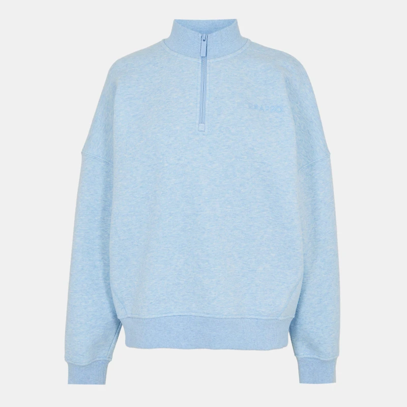 Image of USA Pro Quarter Zip Top Womens Blue Marl female 10 (38)