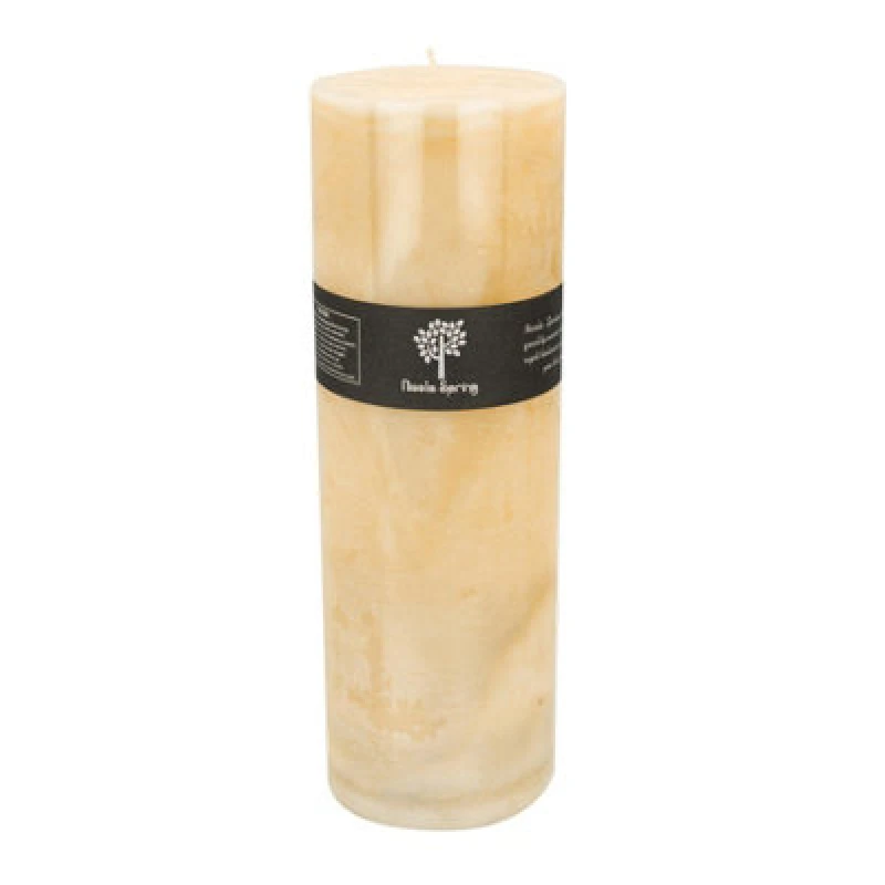 Image of Nicola Spring Round Vanilla Pillar Candle - 215 Hours - Cream Cream