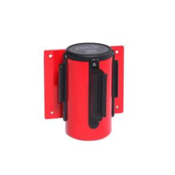 Image of Obex Barriers Wall Mounted Belt Barrier Belt Length mm 4600 Red GPCFWMBB46CHRHRWC
