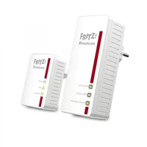 Image of FRITZ!Powerline 540E WLAN Set Edition International - 500 Mbps - IEEE 1901 - IEEE 802.11b - IEEE 802.11g - IEEE 802.11i - IEEE 802.11n - Type F - Fa