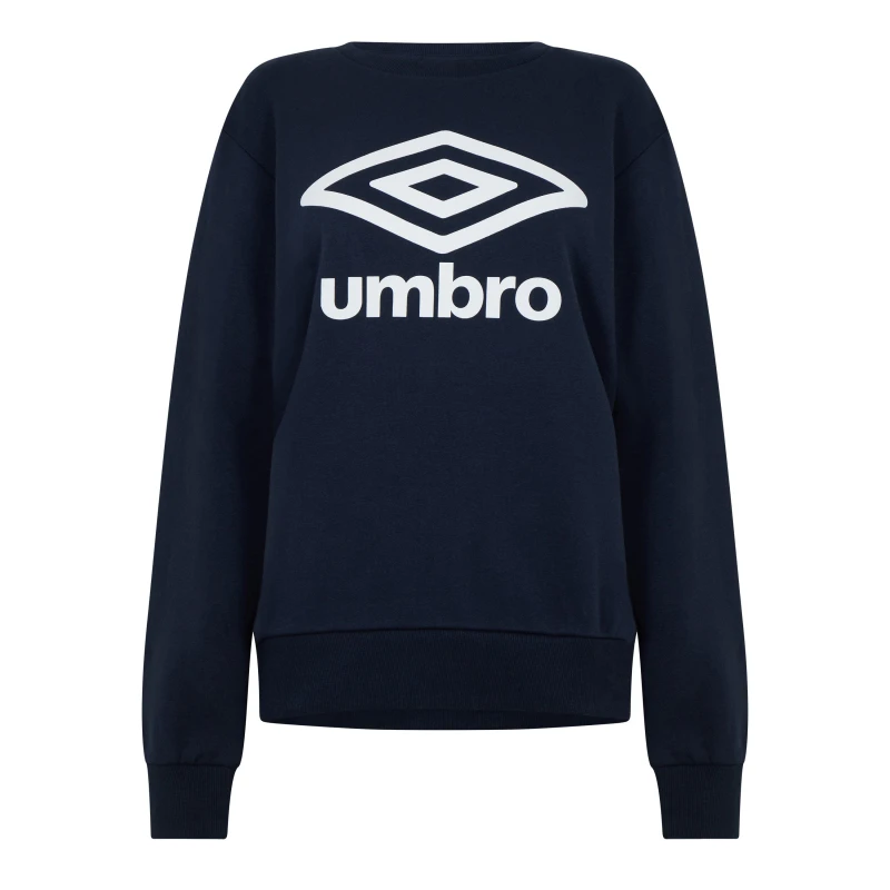 Image of Umbro Diamond Logo Crew Sweater Womens - Blue Blue 8