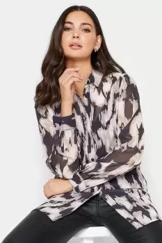 Image of Tall Womens Blurred Print Shirt
