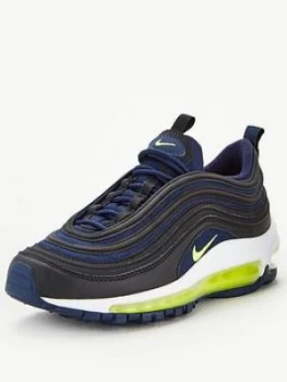 Image of Nike Air Max 97 Junior Trainer - Black/Yellow, Size 4