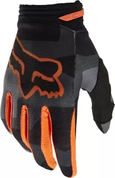 Image of FOX 180 Bnkr Motocross Gloves, black-green-multicolored, Size L, black-green-multicolored, Size L