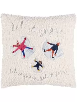 Image of Furn Christmas Together Snow Angels Boucle Cushion