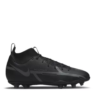 Image of Nike Junior Phantom Gt Club Dynamic Fit Firm Ground Football Boot - Black, Size 5