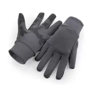 Image of Beechfield Unisex Adult Sports Tech Softshell Gloves (S-M) (Graphite)