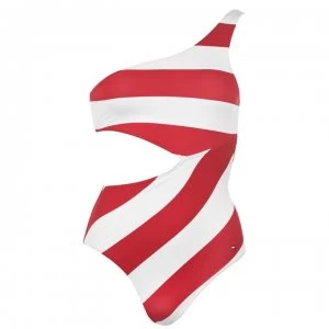 Image of Tommy Bodywear OS Stripe Swimsuit - 620 PIQUE RED