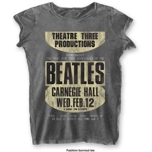 Image of The Beatles - Carnegie Hall Womens Medium T-Shirt - Grey