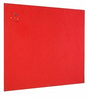 Image of Bi-Office Unframed Red Felt Notice Board 90x60cm