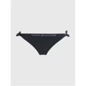 Image of Tommy Bodywear Side Tie Cheeky Bikini Bottoms - Blue