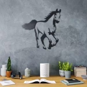 Image of Horse Black Decorative Metal Wall Accessory