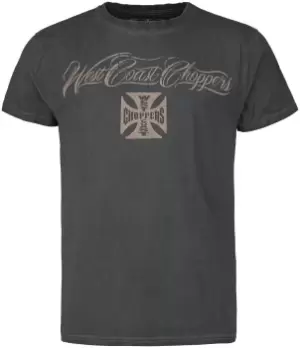 Image of West Coast Choppers Eagle crest T-Shirt anthracite