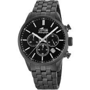 Image of Lotus Black Chronograph Watch - L18668/1