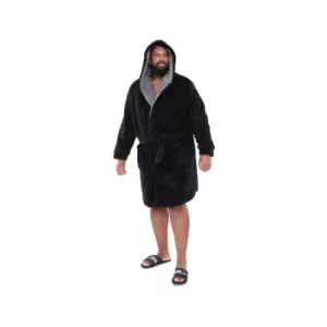 Image of Duke Mens Newquay Hooded Dressing Gown (7XL) (Navy)