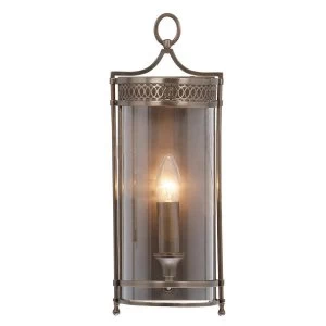 Image of 1 Light Indoor Candle Wall Light Dark Bronze, E14