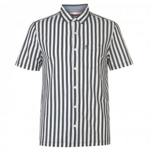 Image of Original Penguin Short Sleeve Striped Shirt - Sapphire 413