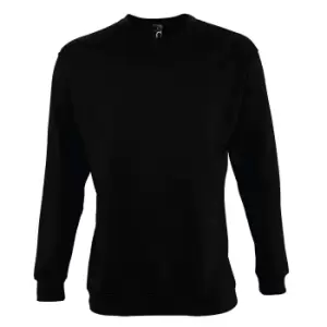 Image of SOLS Mens Supreme Plain Cotton Rich Sweatshirt (M) (Black)