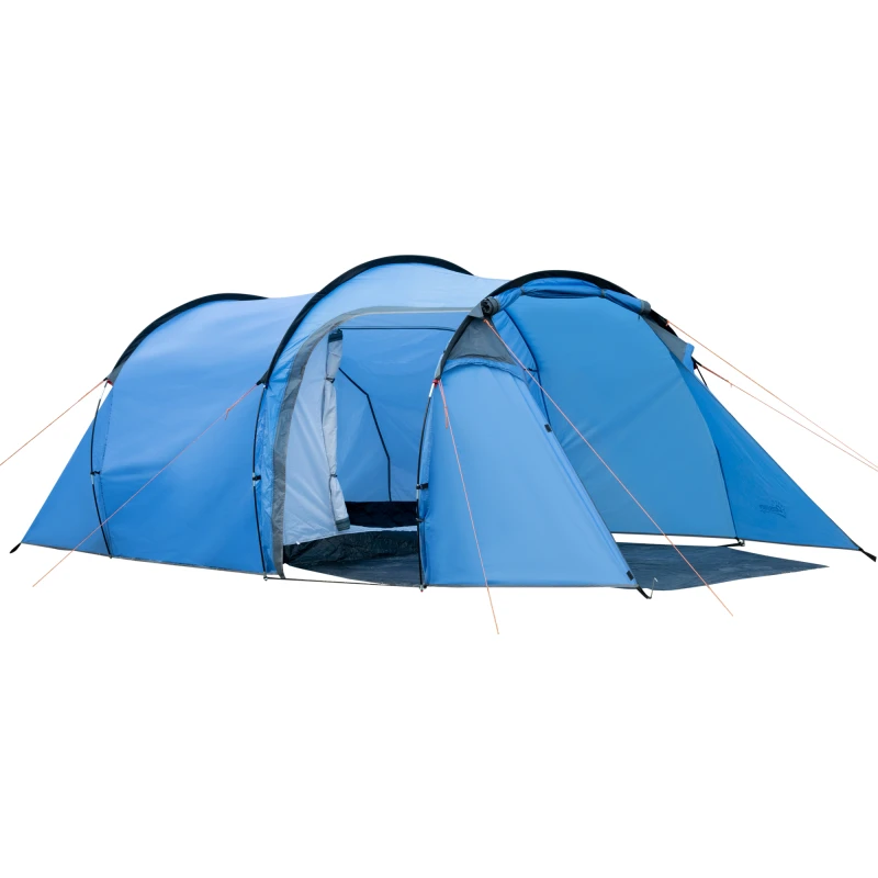 Image of Outsunny 2-3 Man Tunnel Tents w/ Vestibule Camping Tent Porch Air Vents Rainfly Weather-Resistant Shelter Fishing Hiking Shelter Aosom UK