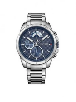 Image of Tommy Hilfiger Decker Blue Multi Dial Stainless Steel Braclet Mens Watch