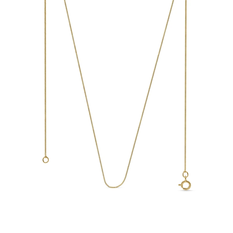 Image of Be You 9ct Gold Curb 20 Chain Necklace Gold male 20in