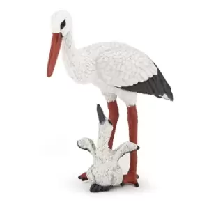 Image of PAPO Wild Animal Kingdom Stork and Baby Stork Figure