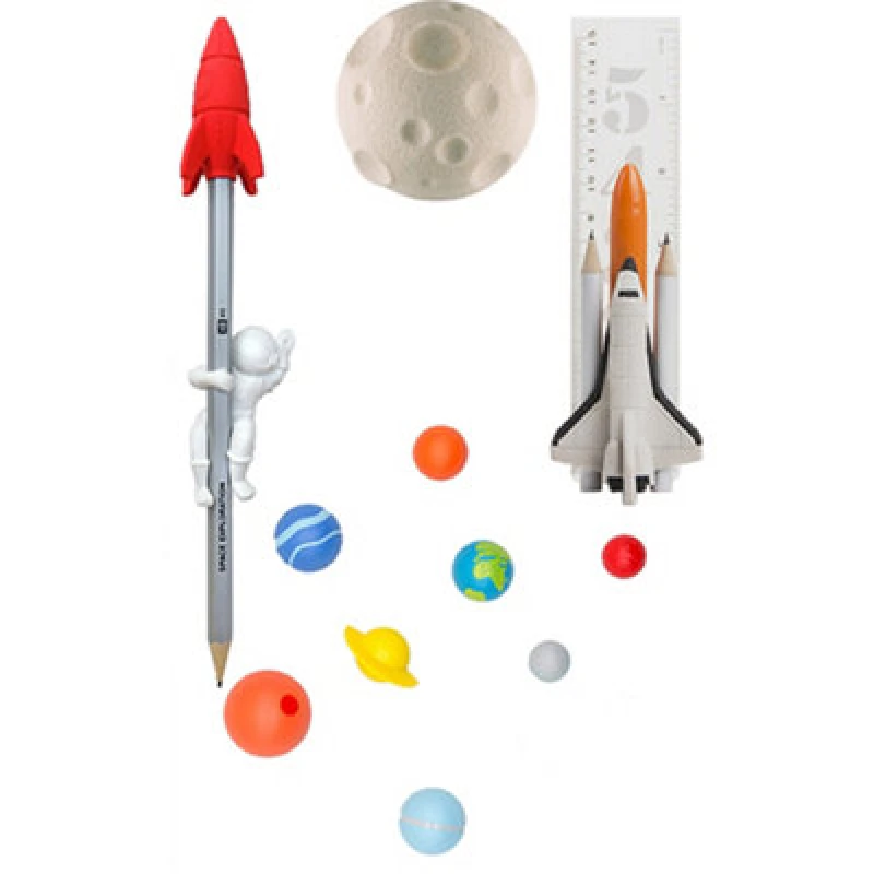Image of Suck UK Space Stationery Set - Astronomical Desk Accessories for Cosmic Creativity Multi unisex