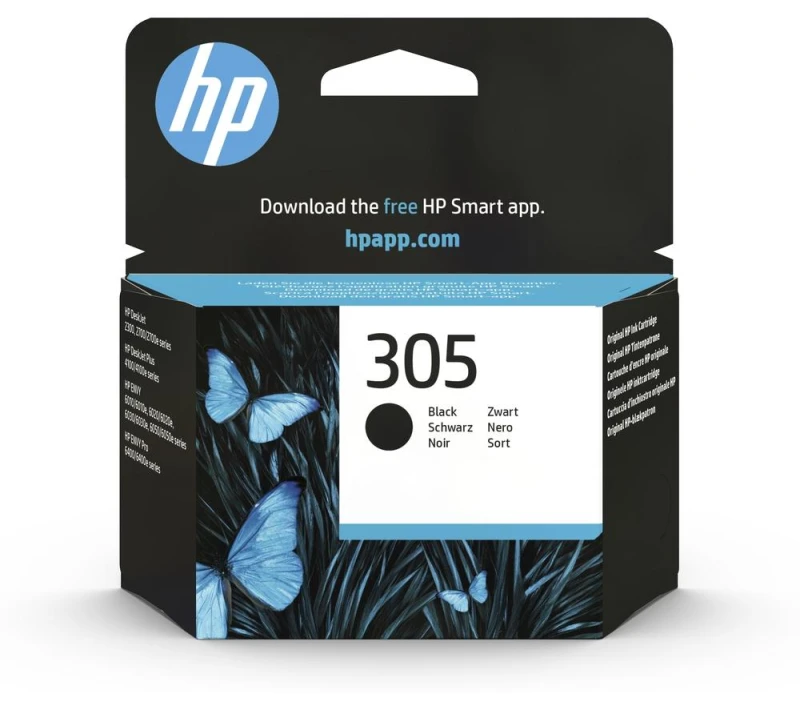 Image of HP 305 Original Black Ink Cartridge, Black 193905429233