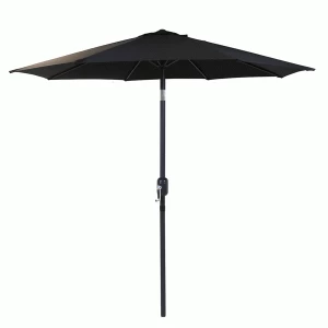 Image of Charles Bentley 2m Market Crank Parasol - Black