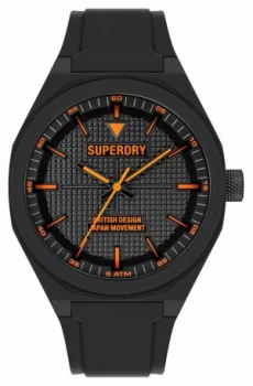 Image of Superdry Black Silicone Soft Touch Black Dial SYG324B Watch