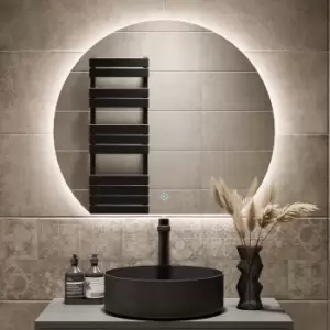 Image of Semi Circle LED Bathroom Mirror with Demister 800 x 700mm - Ara