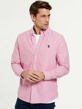 Image of U.S. Polo Assn. U.s Polo Assn Core Oxford Shirt, Red Size M Men