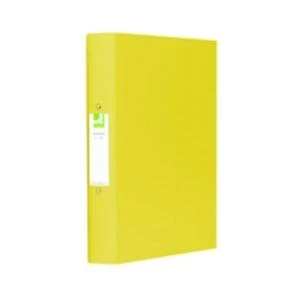 Image of Q-Connect 25mm 2 Ring Binder Polypropylene A4 Yellow Pack of 10