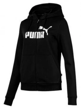 Image of Puma Essentials Logo Hooded Jacket & Legging - Black, Size S, Women