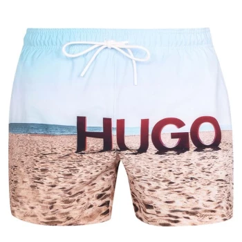 Image of Hugo Boss Beach Shorts Open Blue Size L Men