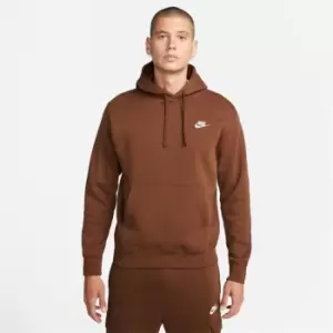 Image of Nike Sportswear Club Fleece Pullover Hoodie - Brown