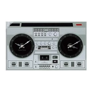 Image of Musicology Glass Wall Clock - Radio