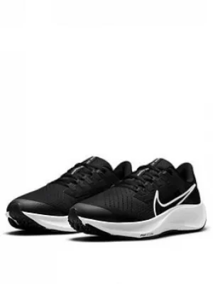 Image of Nike Air Zoom Pegasus 38 (gs), Black/White, Size 5.5